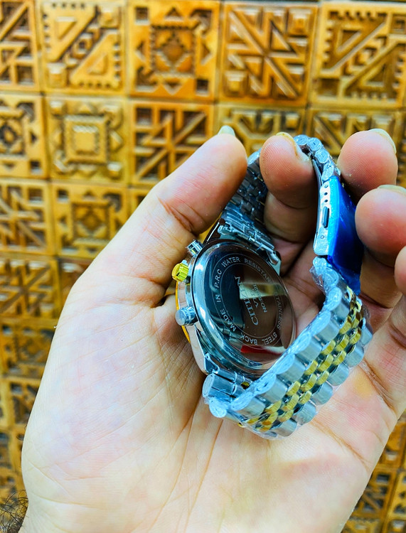 بند استیل دو رنگ طلایی نقرهای ساعت