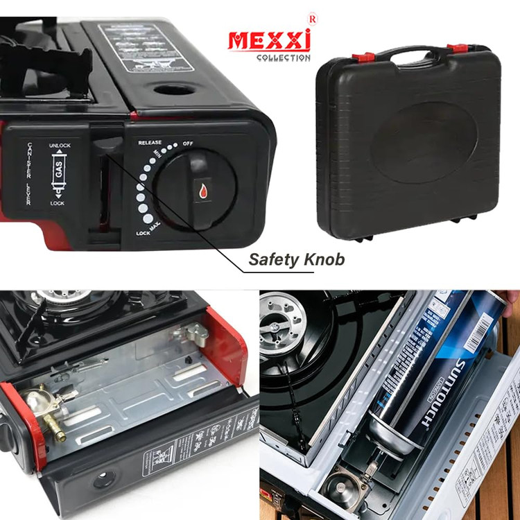 محل اتصال کپسول کاز یکبار مصرف در اجاق گاز MEXXI قابل حمل