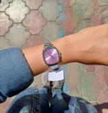 ست ساعت مچی زنانه و مردانه کاسیو Casio با صفحه قرمز و بند استیل مشکی