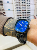 ست ساعت مچی کاسیو Casio زنانه و مردانه بند استیل مشکی صفحه آبی