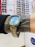 ست ساعت مچی کاسیو Casio زنانه و مردانه بند استیل مشکی صفحه آبی