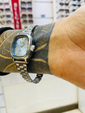 ست ساعت مچی کاسیو Casio زنانه و مردانه بند استیل مشکی صفحه آبی