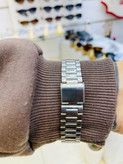 ست ساعت مچی زنانه و مردانه کاسیو Casio با صفحه قرمز و بند استیل مشکی