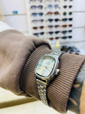ست ساعت مچی زنانه و مردانه کاسیو Casio با صفحه قرمز و بند استیل مشکی