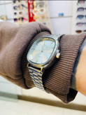ست ساعت مچی کاسیو Casio زنانه و مردانه بند استیل مشکی صفحه آبی